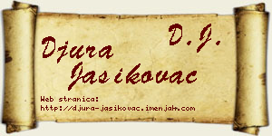 Đura Jasikovac vizit kartica